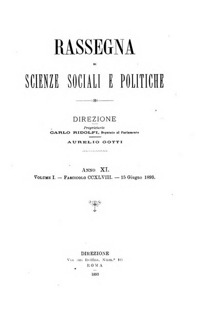 Rassegna di scienze sociali e politiche