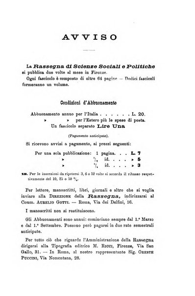 Rassegna di scienze sociali e politiche