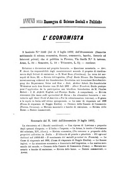 Rassegna di scienze sociali e politiche