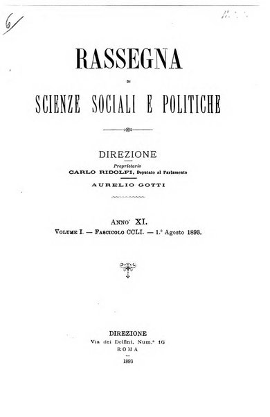 Rassegna di scienze sociali e politiche