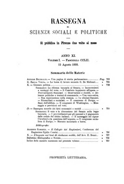 Rassegna di scienze sociali e politiche