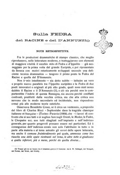 Rassegna di studi francesi organo trimestrale della Sezione pugliese dell'Union intellectuelle franco-italienne di Parigi