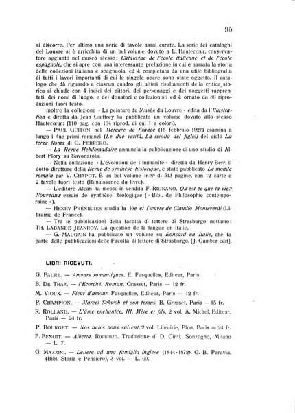 Rassegna di studi francesi organo trimestrale della Sezione pugliese dell'Union intellectuelle franco-italienne di Parigi