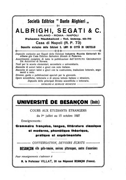 Rassegna di studi francesi organo trimestrale della Sezione pugliese dell'Union intellectuelle franco-italienne di Parigi