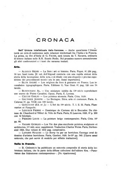 Rassegna di studi francesi organo trimestrale della Sezione pugliese dell'Union intellectuelle franco-italienne di Parigi