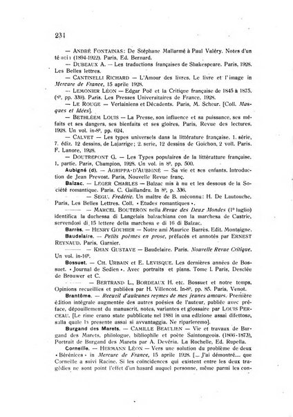 Rassegna di studi francesi organo trimestrale della Sezione pugliese dell'Union intellectuelle franco-italienne di Parigi