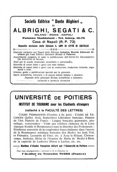 Rassegna di studi francesi organo trimestrale della Sezione pugliese dell'Union intellectuelle franco-italienne di Parigi