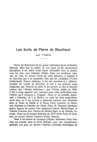 Rassegna di studi francesi organo trimestrale della Sezione pugliese dell'Union intellectuelle franco-italienne di Parigi