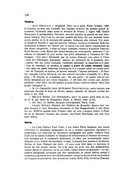 Rassegna di studi francesi organo trimestrale della Sezione pugliese dell'Union intellectuelle franco-italienne di Parigi