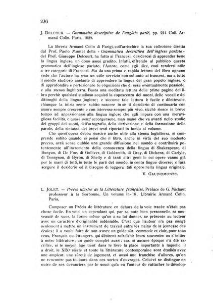 Rassegna di studi francesi organo trimestrale della Sezione pugliese dell'Union intellectuelle franco-italienne di Parigi