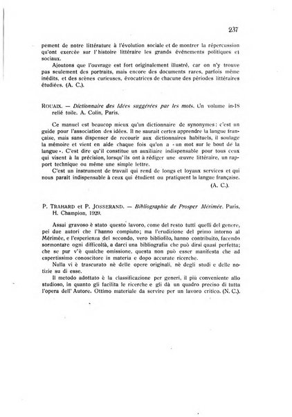 Rassegna di studi francesi organo trimestrale della Sezione pugliese dell'Union intellectuelle franco-italienne di Parigi