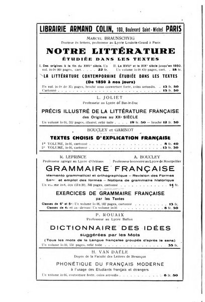 Rassegna di studi francesi organo trimestrale della Sezione pugliese dell'Union intellectuelle franco-italienne di Parigi