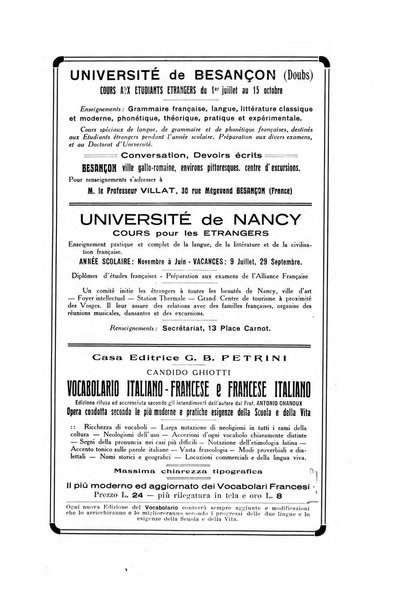 Rassegna di studi francesi organo trimestrale della Sezione pugliese dell'Union intellectuelle franco-italienne di Parigi