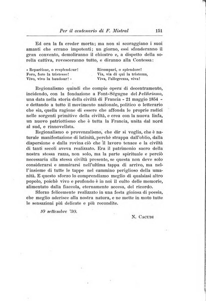 Rassegna di studi francesi organo trimestrale della Sezione pugliese dell'Union intellectuelle franco-italienne di Parigi