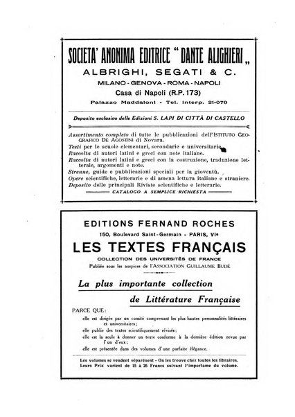 Rassegna di studi francesi organo trimestrale della Sezione pugliese dell'Union intellectuelle franco-italienne di Parigi