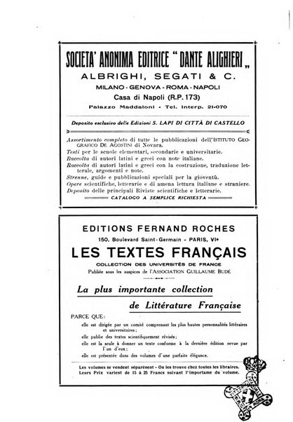 Rassegna di studi francesi organo trimestrale della Sezione pugliese dell'Union intellectuelle franco-italienne di Parigi