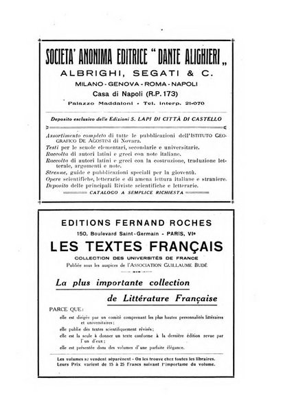 Rassegna di studi francesi organo trimestrale della Sezione pugliese dell'Union intellectuelle franco-italienne di Parigi