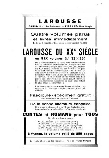 Rassegna di studi francesi organo trimestrale della Sezione pugliese dell'Union intellectuelle franco-italienne di Parigi