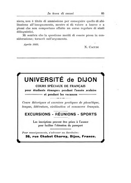 Rassegna di studi francesi organo trimestrale della Sezione pugliese dell'Union intellectuelle franco-italienne di Parigi