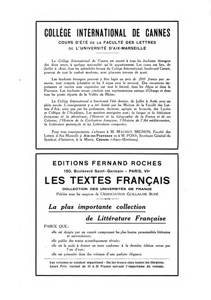 Rassegna di studi francesi organo trimestrale della Sezione pugliese dell'Union intellectuelle franco-italienne di Parigi