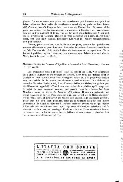 Rassegna di studi francesi organo trimestrale della Sezione pugliese dell'Union intellectuelle franco-italienne di Parigi