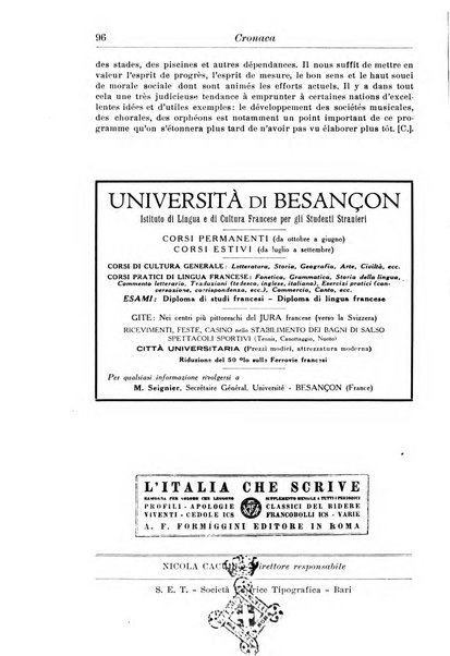 Rassegna di studi francesi organo trimestrale della Sezione pugliese dell'Union intellectuelle franco-italienne di Parigi