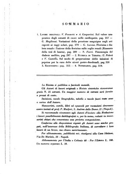 Rassegna di terapia e patologia clinica