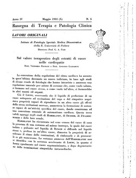 Rassegna di terapia e patologia clinica