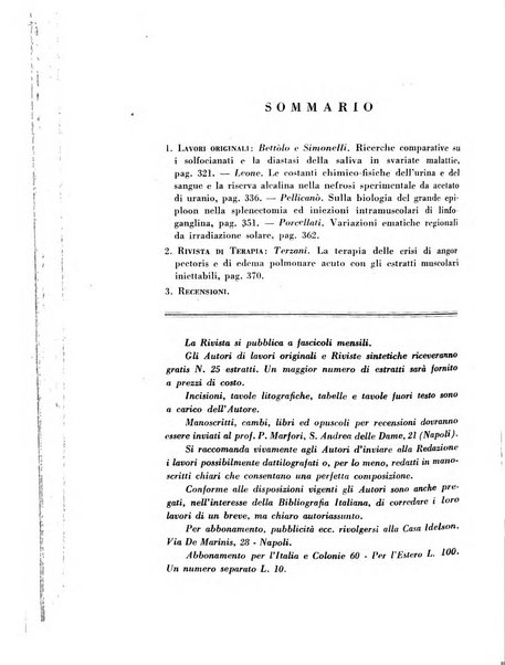 Rassegna di terapia e patologia clinica