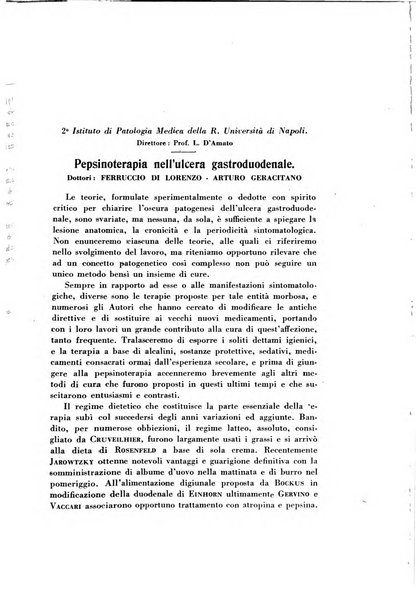 Rassegna di terapia e patologia clinica