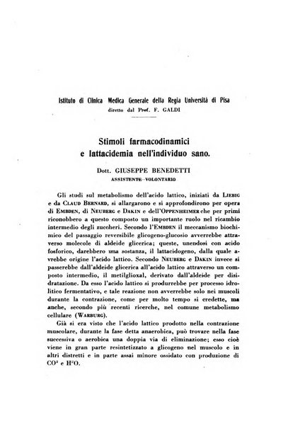 Rassegna di terapia e patologia clinica