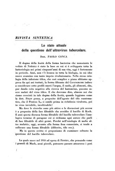 Rassegna di terapia e patologia clinica