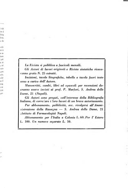 Rassegna di terapia e patologia clinica