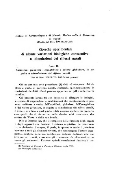 Rassegna di terapia e patologia clinica