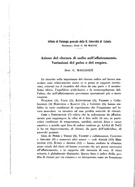 Rassegna di terapia e patologia clinica