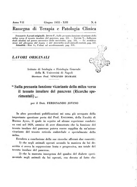 Rassegna di terapia e patologia clinica