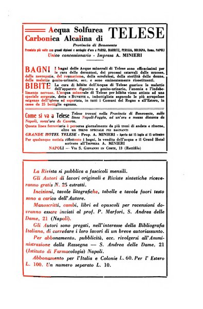 Rassegna di terapia e patologia clinica