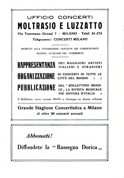 Rassegna dorica cultura, cronaca musicale