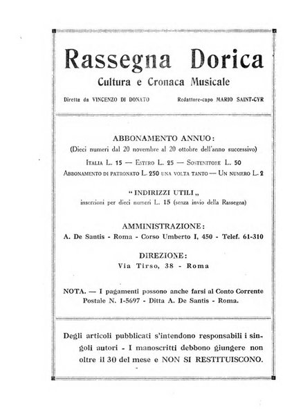 Rassegna dorica cultura, cronaca musicale