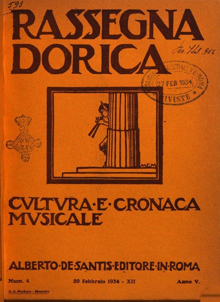 Rassegna dorica cultura, cronaca musicale