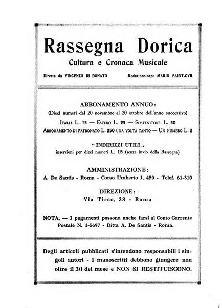 Rassegna dorica cultura, cronaca musicale