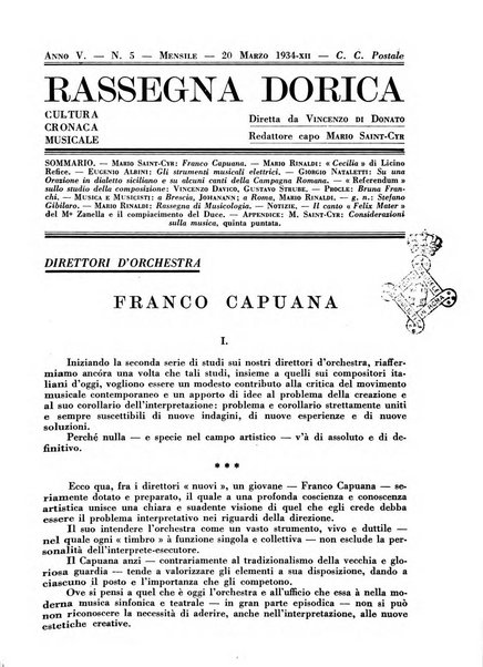 Rassegna dorica cultura, cronaca musicale