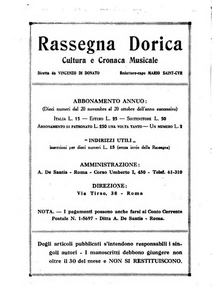 Rassegna dorica cultura, cronaca musicale