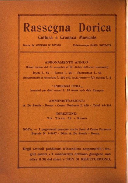 Rassegna dorica cultura, cronaca musicale