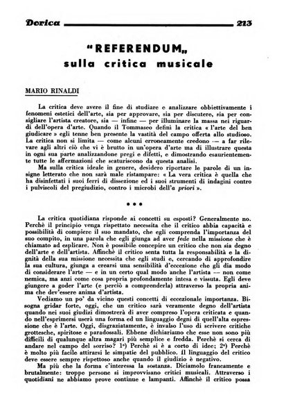 Rassegna dorica cultura, cronaca musicale