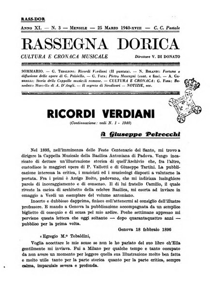 Rassegna dorica cultura, cronaca musicale