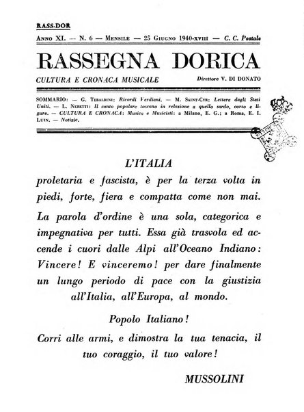 Rassegna dorica cultura, cronaca musicale