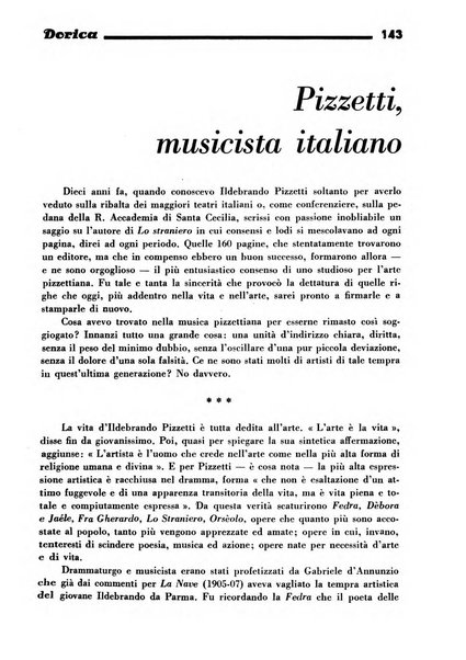 Rassegna dorica cultura, cronaca musicale