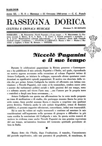 Rassegna dorica cultura, cronaca musicale