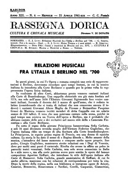 Rassegna dorica cultura, cronaca musicale